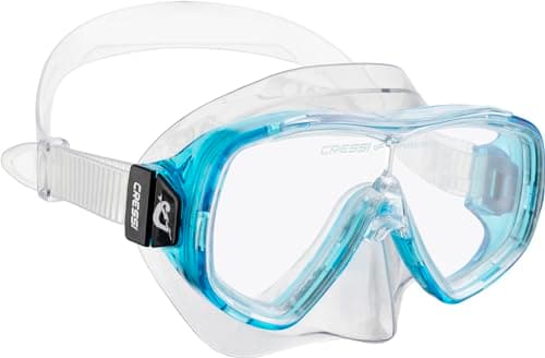 CRESSI Ondina Jr + Top Combo - Combo Set Diving Mask Ondina and Snorkel Top, Clear/Aquamarine, 7/13 years, Kid Unisex — view 2