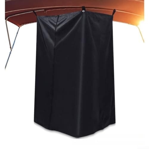 MKTOLHUS Boat Tent & Changing Tent, Portable Privacy Curtain for Yacht Beach Camping, Silver-Coated 210D Oxford Cloth, Quick Pop-Up Shelter, Adjustable Height, — view 3