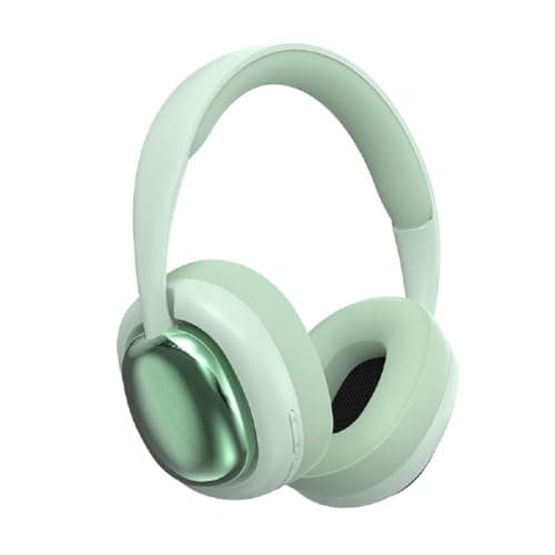 Wireless Bluetooth 5.3 Stereo Hanging Headphones, HiFi Intelligent Intelligent Noise Reduction Earphones, with Microphone and 12 Hour Playtime Bluetooth Headphones, Suitable for Sports Travel (Green)