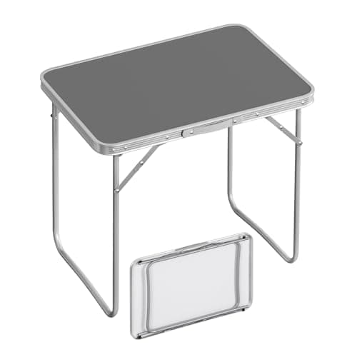 WOLTU Portable Folding Camping Table, 70x50x60 cm, Grey