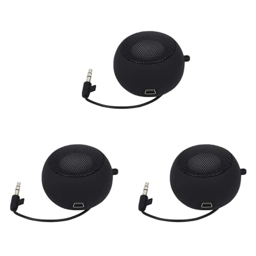 Xnuiasqe 3X Mini Speaker Portable Rechargeable Travel Speaker with Aux Input Wired 3.5mm Headphone Jack