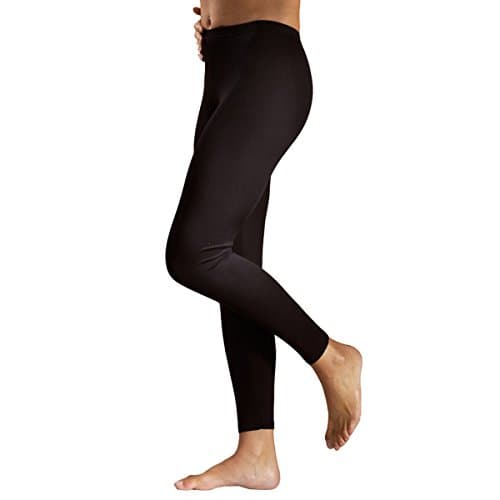 HERMKO 1720 2-pack ladies' legging in 100% cotton organic, Colour:black, Size:10/12 (S) — view 3