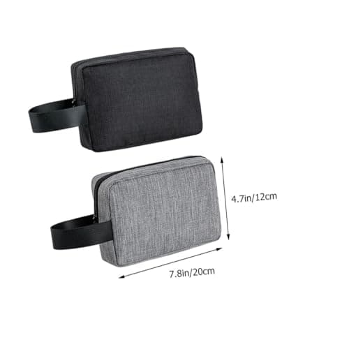 Healeved 2pcs Digital Accessories Storage Bag Zipper Pouch for Travel Practical and Modern Sundries Organizing Bag for Cable Organiser and Everyday Use — view 2
