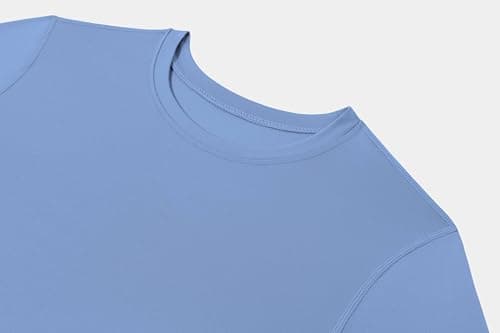 PowerLayer Compression Tops for Men Base Layers Men's Running Top Thermal Shirt - Ice Blue, L — view 4