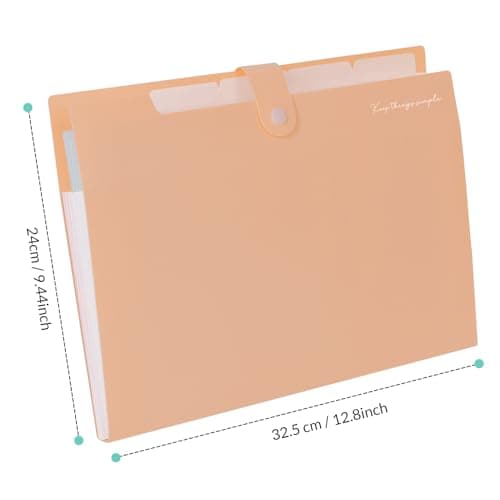 KONVINIT Expanding File Folder - a4 Document Organiser Folder with 5 Pockets High Capacity Portable File Folder with dividers for Paper Work Filing Products,Pink — view 6