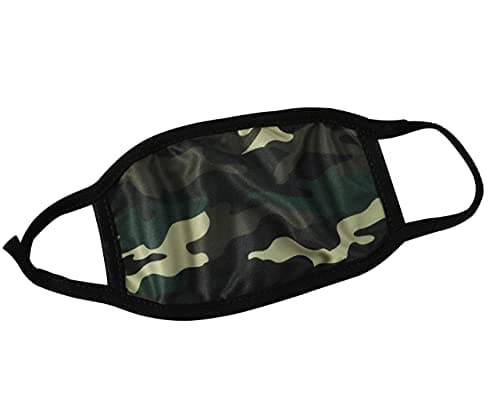 Komonee Adults Face Mask Washable Reusable Trendy Dustproof Green Camo Camouflage Cloth Mouth Cover Covering For Boys Girls Outdoors Indoors Childrens School Protection — view 4