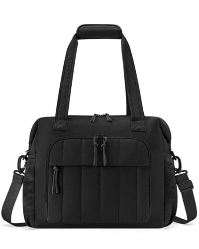 Puffer Cooler Bag 35 Cans Insulated Soft Cooler for Women Lightweight Ice Chest Leakproof & Portable Lunch Coolers for Picnic, Beach, Camping, Work, Travel, Trip (Black)