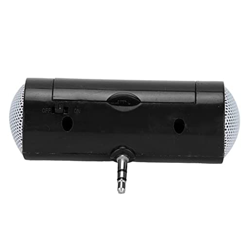 Cocoarm Mini Speaker, 3.5mm Portable Wireless Speaker with Clear Sound for Smartphones Tablets Laptops, Compact Design Plug & Play for Travel Office Home (Black) — view 3