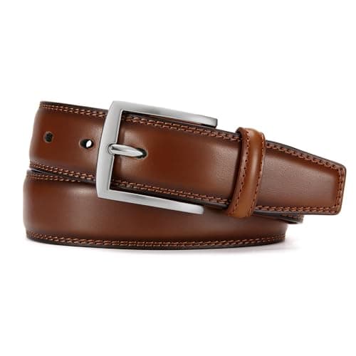 DOOPAI Mens Dress Belt -Genuine Leather Dress Belts For Men,Casual Suit Jeans Belt-Single Prong Buckle black belt — view 5