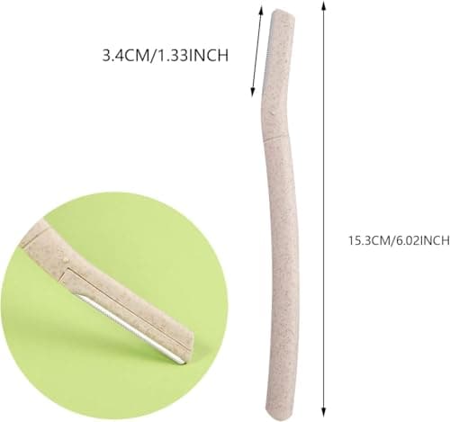 Lanjue 6PCS Dermaplaning Face Blades, Beige Wheat Straw Razor Set for Women — view 3