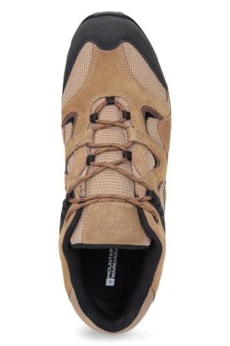 Mountain Warehouse Curlews Mens Waterproof Walking Shoes - Quick Drying Hiking Boots, Suede & Mesh Outer Material Outdoor Shoes, Rubber Sole - Ideal for Everyday Use, Dark Beige, 12 UK — view 5