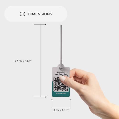 Pebblebee Link Luggage Tags | QR Code Bag Tracker | TSA Friendly | 5 Pack — view 5