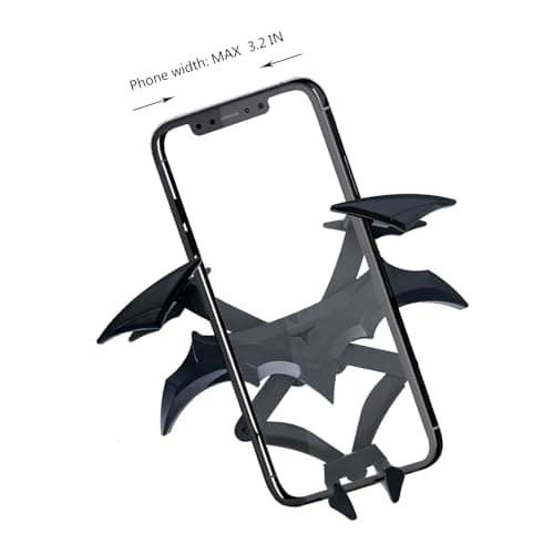 RANGUOWEN Dark Bat Car Vent Phone Holder Mount Creative Air Vent Phone Holder Unique Cell Phone Mount for Car Accessories for Men Gifts Gravity Automatic Locking Hands Free — view 3