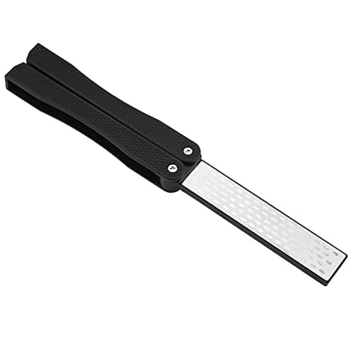 Tiardey Knife Sharpeners,400/600 Grit Folding Pocket Diamond Whetstone, Handheld Double Sided Sharpening Stone for Outdoor Camping Kitchen Garden — view 3