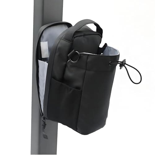 Earnmore Magnetic Gym Bag, Large Capacity Magnetic Carry Bag, with Phone Pocket, Portable Gym Bag, Gym Pouch for Water Bottle, Organizer, Black, Sporty