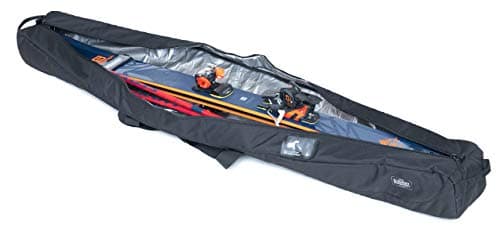 Element Equipment Deluxe Padded Ski Bag Single - Premium High End Travel Bag Grey Ripstop 190 — view 3