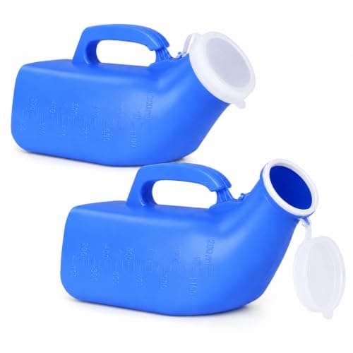 2X Urine Bottles Male Urinal Bottles for Men Pee Bottle Spill Proof 1200ml