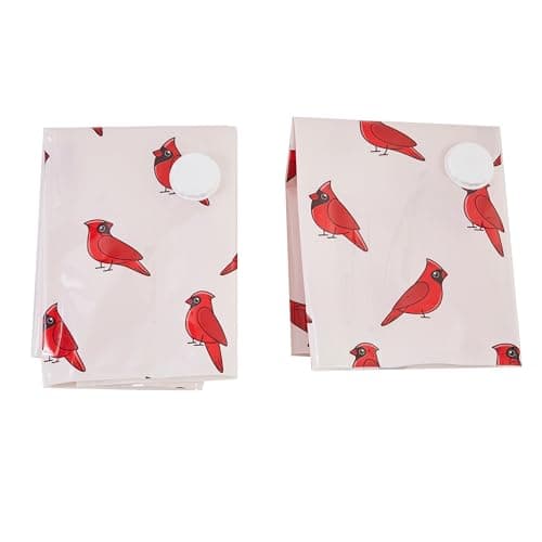 Periea Jasmine Triple Thick Printed Vacuum Bags for Home Storage & Suitcase Space Savers – 3 Sizes – Various Designs Pack of 2 (Red Bird, Large 50x70cm)