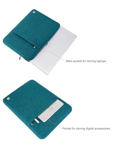 DOMISO 17 inch Laptop Sleeve Protective Case Cover Compatible with 17-17.3 inch HP Dell ASUS Lenovo Chromebook,Waterproof Computer Cases Bag,Teal — view 6