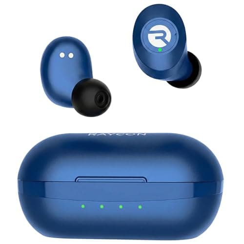 Raycon The Everyday Bluetooth Wireless Earbuds with Microphone- Stereo Sound in-Ear Bluetooth Headset True Wireless Earbuds 32 Hours Playtime (Matte Blue)