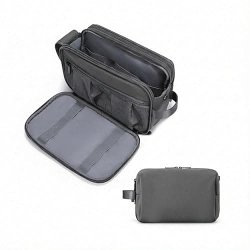 LAZYTAIL Men's Toiletry Bag, Travel Toiletry Organizer, Waterproof Shaving Kit Pouch For storing daily essentials like toiletries and cosmetics,Grey — view 6