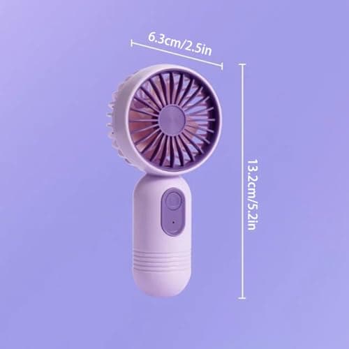 Mini Portable Fan 3 Pack, Cute Handheld Battery Operated Lightweight Small Personal Fans with 3 Speeds and USB Rechargeable Fan for Stylish Girl Kids Women Men Office Outdoor Travel Camping (A) — view 6