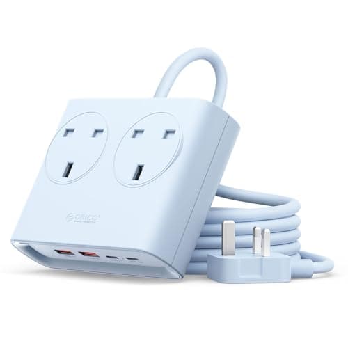 ORICO PD 25W Extension Lead with USB Slots with 2 USB C and 2 USB A Blue