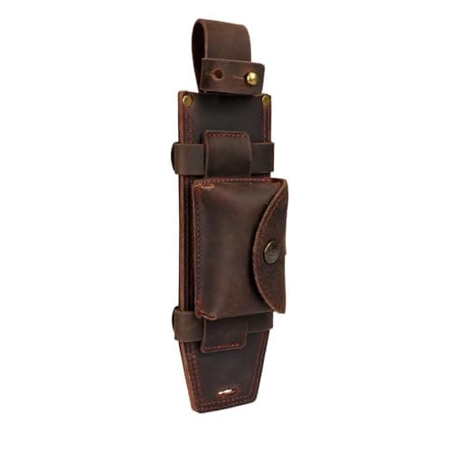 Leather Fixed Blade Knife Sheath for Belt Straight Knife Holster — view 2