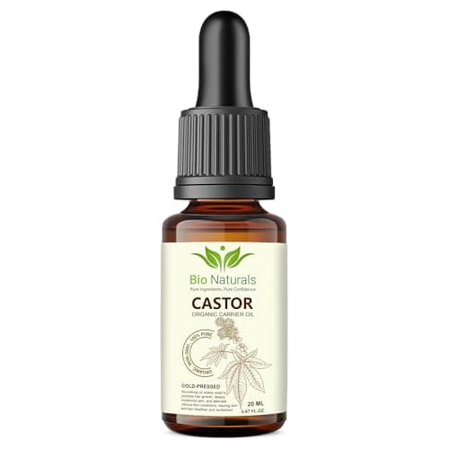 Organic Castor Oil – 100% Pure & Natural Moisturising Oil for Hair, Skin, Nails & Massage – Earthy Grounding Aroma – Glass Bottle – 20ml