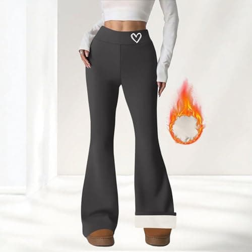 Fleece Lined Leggings Women High Waisted Thermal Leggings Winter Warm Sport Tights Yoga Pants for Ladies Outdoor Travel Hiking Camping Essentials Women's Stretch Pull-On Jegging — view 3