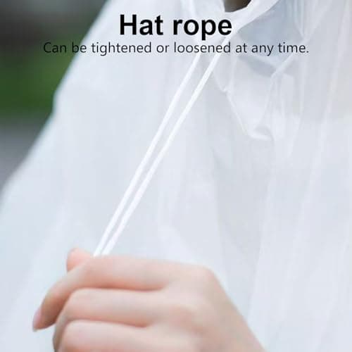 HONRIGO Rain Poncho Raincoats for Adults, 2 Pack Reusable EVA Waterproof Rain Coats with Hoods and Elastic Cuffs for Outdoor Activities, Women & Men — view 5