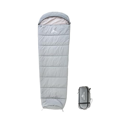 Nature Link Lightweight Mummy Sleeping Bag, Nylon Shell and Lining, Waterproof, Roomy Mummy Sleeping Bag, Great for 3-4 Season Outdoor Backpacking, Hiking, Camping, for Adults and Kids