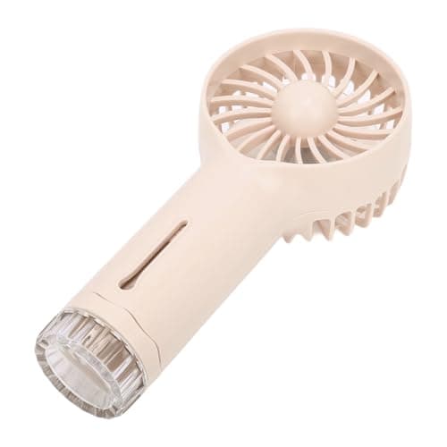 Cryfokt Handheld USB Rechargeable Fan Portable Small Cooling Misting Fan for Outdoor Travel 600mAh Battery (Cream White) — view 3