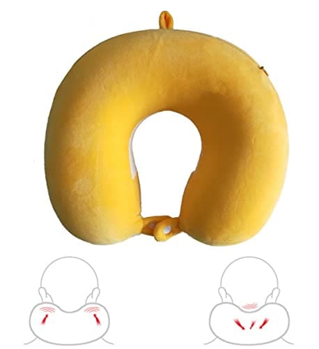 AOOPOO Memory Foam Travel Pillow Kids Neck Pillow Cute Animal Shape Neck Pillow Headrest Baby Travel Sleeping Pillow with Eye Cover Storage Bag for Home, Office, Camping, Travelling, Sleeping (Koala) — view 4