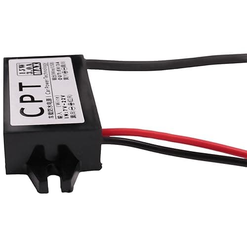 Knadgbft Car Power Converter DC 12V to 5V 3A Voltage Converter with Single USB Adapter Connectors for Phone Charging Car Audio — view 6