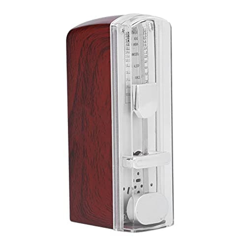 Mini Mechanical Metronome, Smooth Tidy Piano Metronome for Guitar for Ukulele (Burgundy) — view 4