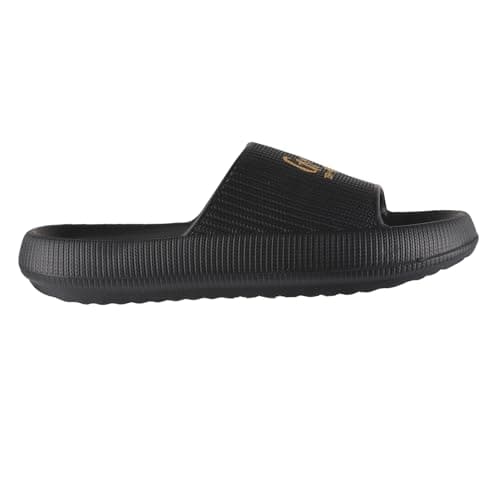 Fabstory Groom Slides for Men Black Groom Sandals for Bachelor Party Wedding Day Gifts, Black, 9.5-10.5 — view 6