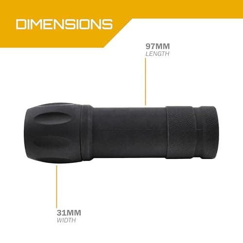 Uni-Com Pocket Torch – Compact COB LED Flashlight with Wrist Strap, Soft-Touch Body, Durable Design, Batteries Included for Every Day, Outdoor & Emergency Use, Black — view 2