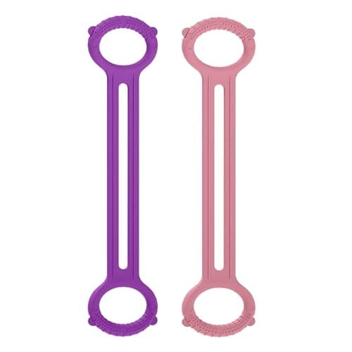2pcs Resistance Bands for Arms - Figure Elastic Loop, Silicone Stretch Training Cord | Muscle Toning Workout Band, Portable Exercise Tool for Yoga Pilates Stretching Workout Home Office Travel