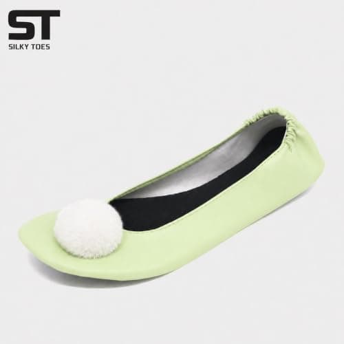Women Portable Foldable Ballet Travel Slipper, Small — view 3