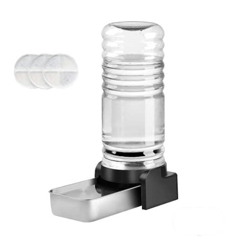 Marchul 7.2L Water Dispenser for Dogs and Cats, Automatic Dog Water Dispenser with Stainless Steel Water Bowl and 3 Filters, Large Capacity Gravity Dog Water Bottle for Medium and Large-Sized Pets