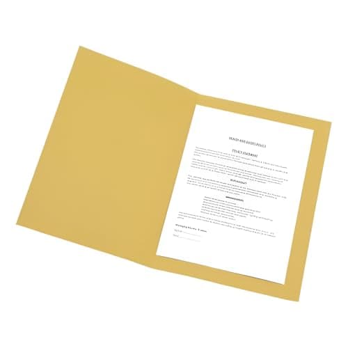Indigo® Square‑Cut Foolscap Folder – 180 GSM Heavy‑Duty Card, Yellow – Pack of 50 — view 2