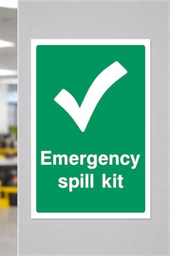 300mmx200mm Emergency Spill Kit Sign (Self Adhesive Sticker Label) — view 2