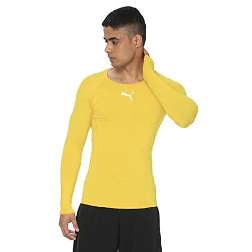 PUMA Men's Liga Baselayer Tee Functional Underwear, Yellow, M UK