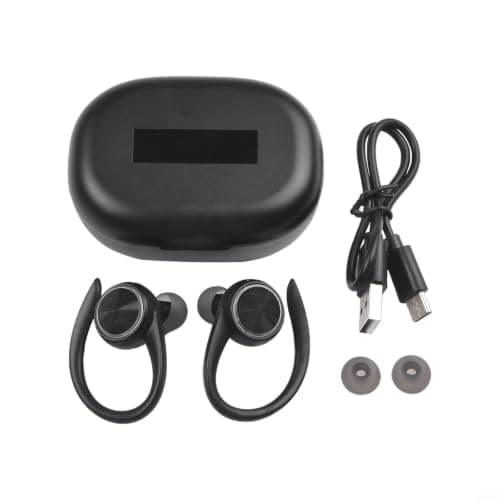 Noise Cancelling Headphones Wireless LED Display Black