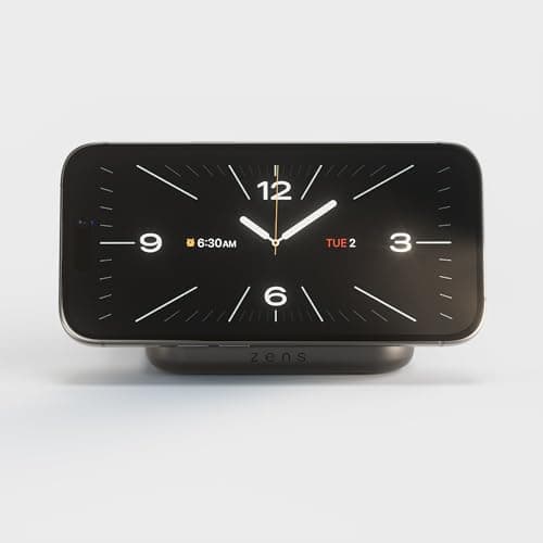 Zens 15W Magnetic Nightstand Wireless Charger (2026), Black — view 3