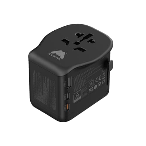 Mobitel Universal Travel Adapter Worldwide 45W USB C PD, International Travel Plug Adapter for UK EU USA Australia, Fast Charging World Adapter with USB C & USB A for Laptop iPad Tablet Phone