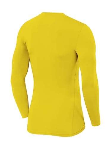 PowerLayer Compression Tops for Men Base Layers Men's Running Top Thermal Shirt - Sonic Yellow, XXL — view 3