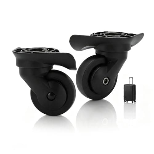 1 Pair A52 Suitcase Wheels, 7.5x5cm Mute Luggage Swivel Casters with Screw Portable Trolley Casters Replacement for Travel Luggage Suitcase