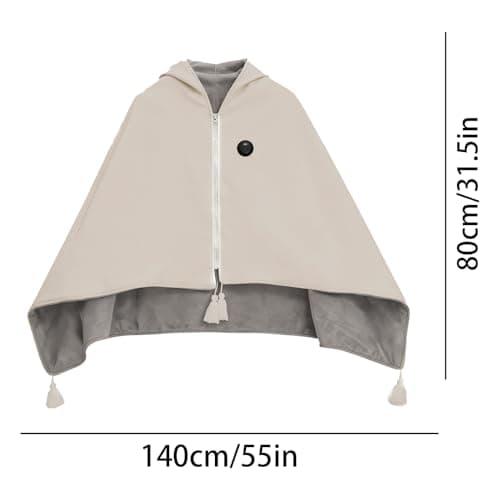 USB Heated Shawl Blanket | Wearable & Washable Electric Throw with 3 Heat Levels | 140x80cm Portable Heating Wrap for Office, Sofa, Travel & Home Use | Auto Shut-Off Due to High Temperature — view 2